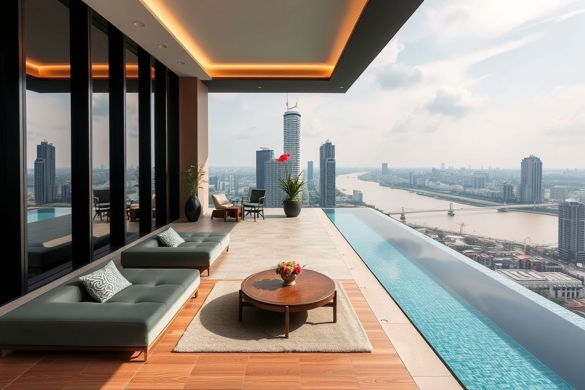 曼谷河畔顶层公寓
